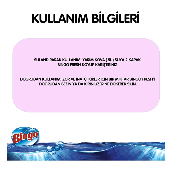 Bingo Fresh Pembe Düşler Yüzey Temizleyici 2.5 Lt - Görsel 5