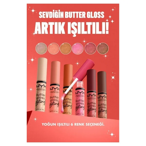 Nyx Professional Makeup Butter Gloss Bling Işıltılı Dudak Parlatıcısı - Görsel 6