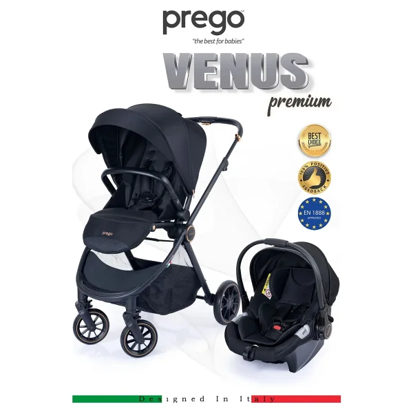 Prego 2029 Venüs Premium Siyah Travel Sistem Bebek Arabası - Görsel 8