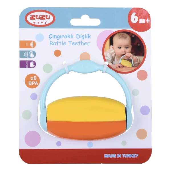 Zuzu Toys Zuzu Çıngıraklı Dişlik Bebek Dostu Tasarım ve BPA İçermeyen Renkli Plastik Malzeme - Görsel 2