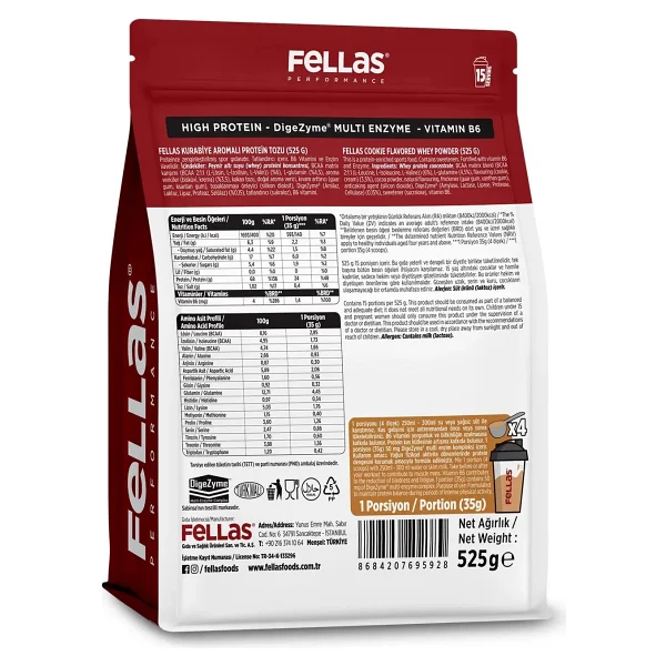 Fellas Performance 525 Gr 2 Adet Whey Protein Tozu - Görsel 8