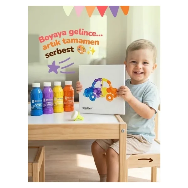 Childgen Süper Yıkanabilir 350 Ml Parmak Boya - Görsel 7