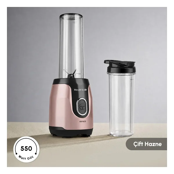 Karaca Blendfit Go Personal Çift Hazneli 550 W Kişisel Smoothie Blender - Görsel 2
