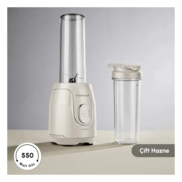 Karaca Blendfit Go Personal Çift Hazneli 550 W Starlight Kişisel Smoothie Blender - Görsel 2
