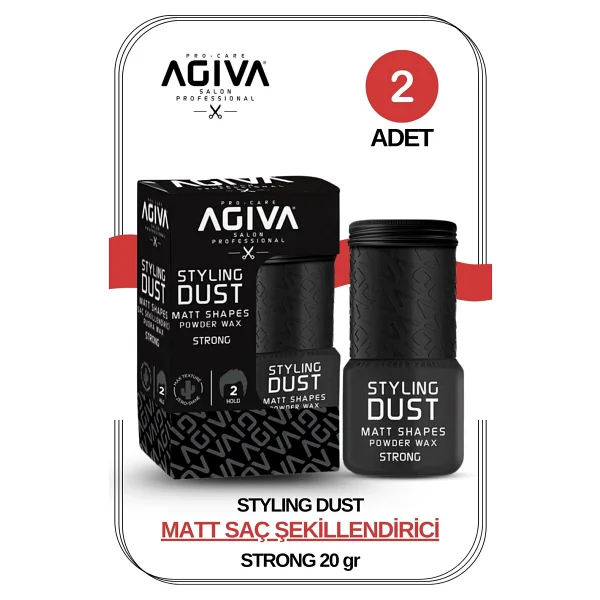 Agiva Saç Şekillendirici Pudra, Saç Şekillendirici Toz Wax, No:2, Sert Tutuş 20gr X 2 Adet Strong - Görsel 2