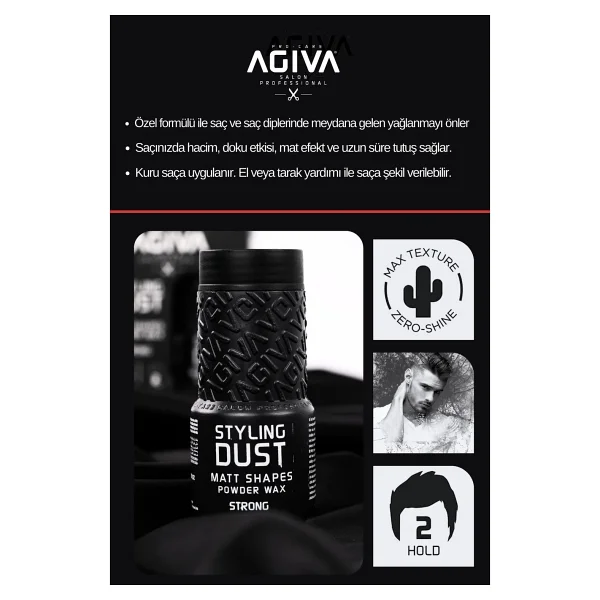 Agiva Saç Şekillendirici Pudra, Saç Şekillendirici Toz Wax, No:2, Sert Tutuş 20gr X 2 Adet Strong - Görsel 4