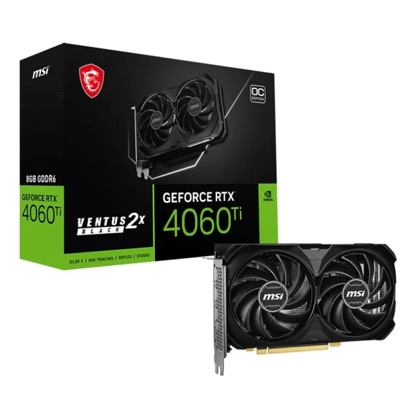 Msı RTX 4060 Tı Ventus 2x Black E1 8g Oc 128 Bit Gddr6 8 GB Ekran Kartı - Görsel 2