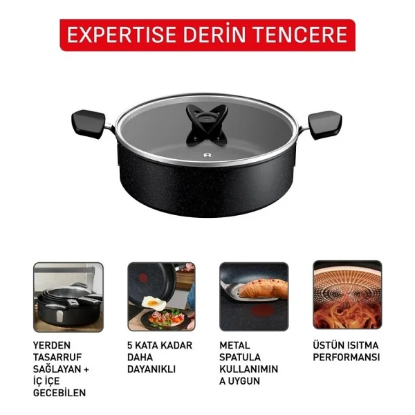 Tefal Expertise 5x 26 Cm Kısa Tencere - Görsel 4