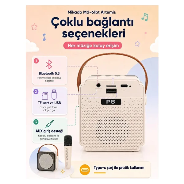 Mikado Md-61bt Bluetooth Hoparlör - Görsel 3
