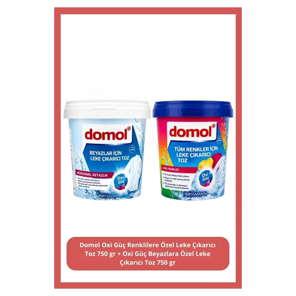 Domol Oxi Leke Çıkarıcı Toz 2 x 750 gr Beyaz ve Renkliler İçin Alman Üretim Derinlemesine Temizlik - Görsel 2