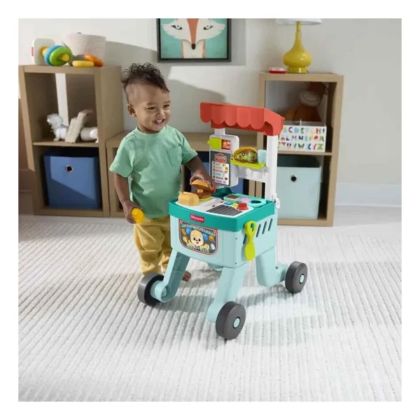 Fisher Price 4'ü 1 Arada Işıklı Eğlen Ve Öğren Alışveriş Sepeti Yürüteç Jlm95 - Görsel 9