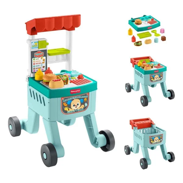 Fisher Price 4'ü 1 Arada Işıklı Eğlen Ve Öğren Alışveriş Sepeti Yürüteç Jlm95 - Görsel 6