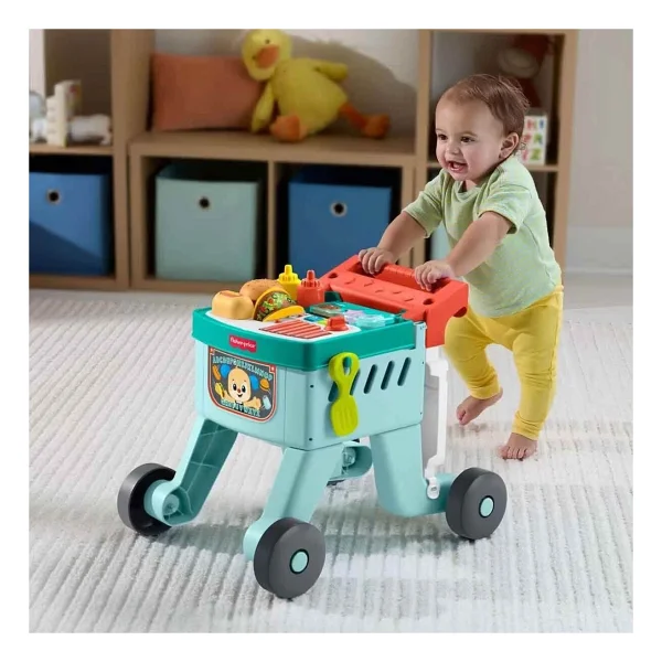 Fisher Price 4'ü 1 Arada Işıklı Eğlen Ve Öğren Alışveriş Sepeti Yürüteç Jlm95 - Görsel 8