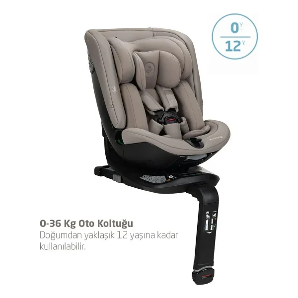 Maxi-Cosi Spinel 360 Plus Dönebilen I-Size Authentic Truffle 0-36 Kg Oto Koltuğu - Görsel 3