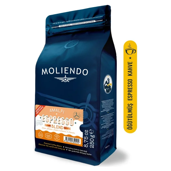 Moliendo Finest Coffee Moliendo Amalfi Espresso Blend Kahve (Öğütülmüş Espresso Kahve) 250 G - 250 Gr - Görsel 6