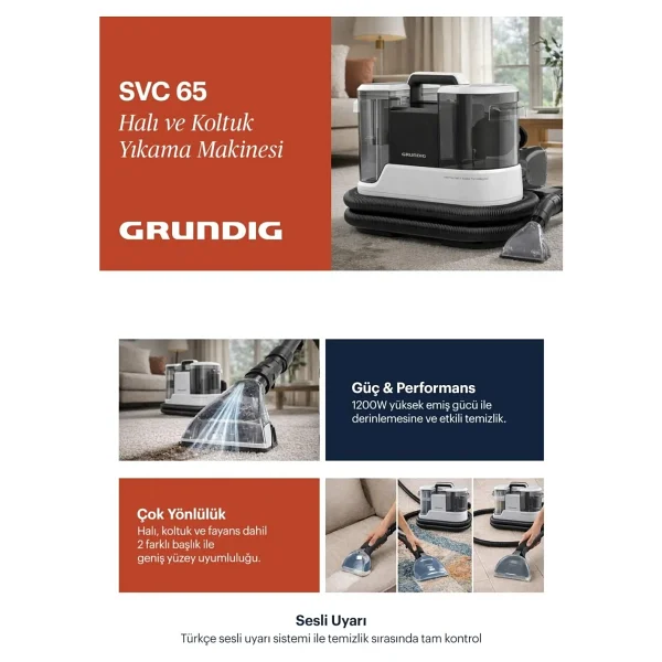Grundig Svc 65 Koltuk Ve Halı Yıkama Makinesi - Görsel 7