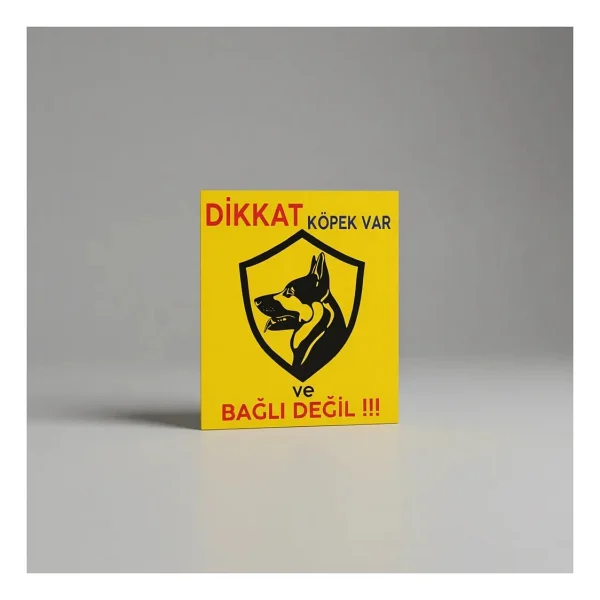Dikkat Köpek Var Uyarı Levhası - Görsel 2