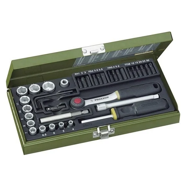 Proxxon 23070 1/4" Cırcır Kollu 39 Parça Lokma Takımı - Görsel 2