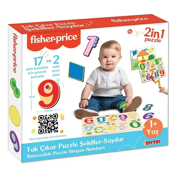 Fisher-Price Fisher Price Tak Çıkar Puzzle Şekiller Sayılar (2 Adet) - Görsel 4
