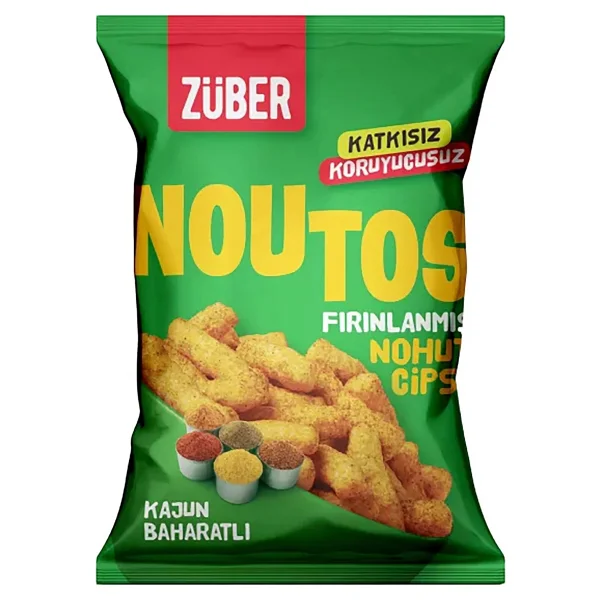Züber Noutos Kajun Baharatlı Fırınlanmış Nohut Cipsi 55 Gr - Görsel 8