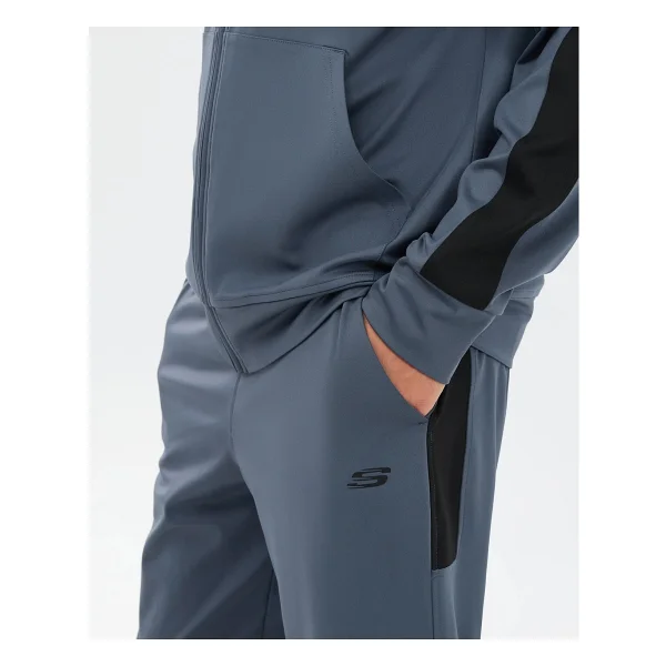 Skechers M Performance Track Suit S241211-3998 Erkek Gri Eşofman Takımı - Görsel 4