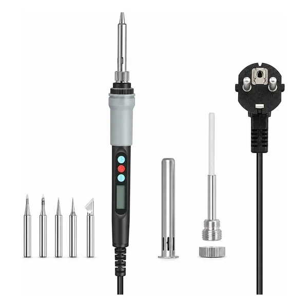 Powermaster Pm-37867 90w Dijital Ayarlanabilir Isılı Lehim Makinesi Kalem Havya - 1 Adet - Siyah - Görsel 2