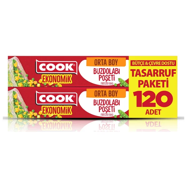 Cook Eko Buzdolabı Poşeti Orta Boy 120'li - Görsel 2