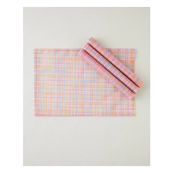 English Home Galaxy Stripes Polyester 4'lü Amerikan Servis 30x45 Cm Pembe - Görsel 4