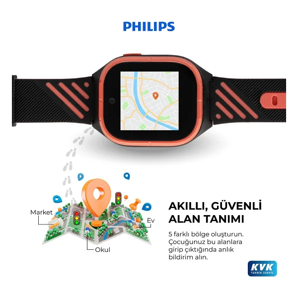 Philips W200a Akıllı Çocuk Saati - Görsel 4