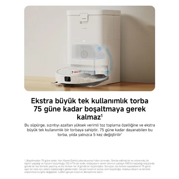 Xiaomi Robot Vacuum H50 Çöp İstasyonlu Akıllı Robot Süpürge - Görsel 6