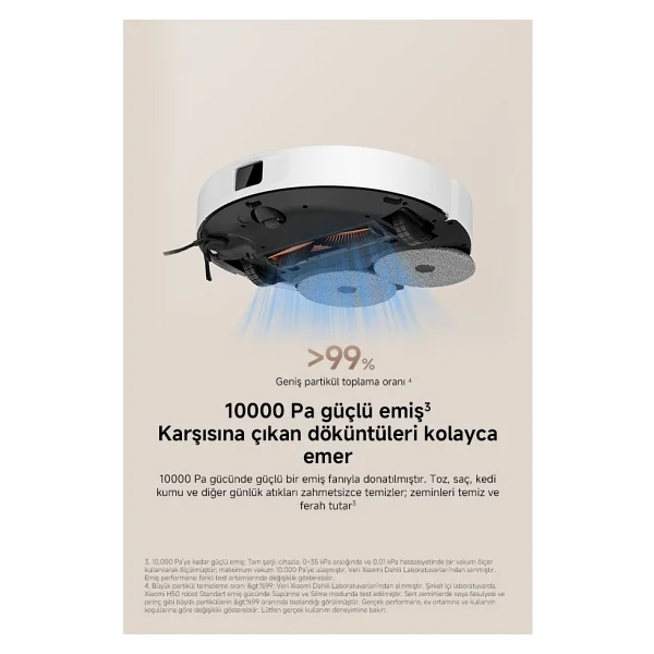 Xiaomi Robot Vacuum H50 Çöp İstasyonlu Akıllı Robot Süpürge - Görsel 8