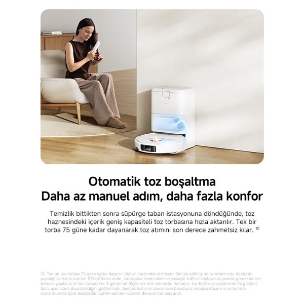 Xiaomi Robot Vacuum H50 Pro Çöp İstasyonlu Akıllı Robot Süpürge - Görsel 5