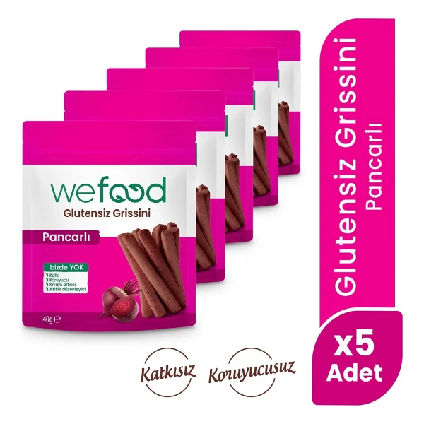Wefood Glutensiz Grissini Pancarlı 40 G 5'li - Görsel 5