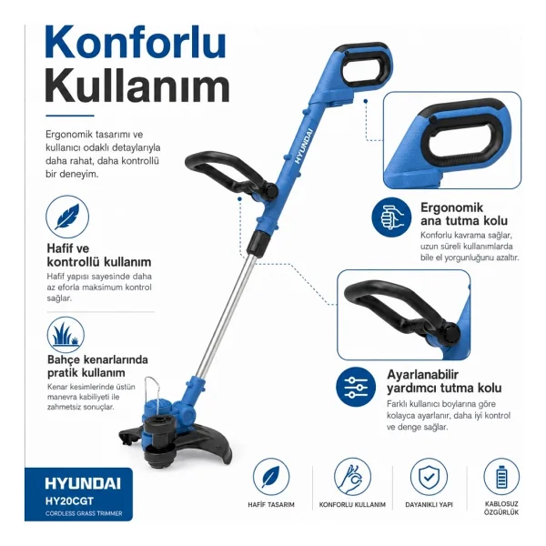 Hyundai Hy20cgt Çim Biçme Makinesi - Görsel 4