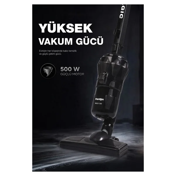 Fantom Magic P 3000 Siyah Dikey Elektrikli Süpürge - Görsel 10