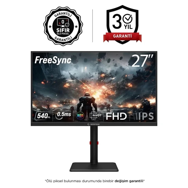 Rampage Prime Pr27r540fh 27" 0.5 Ms Full HD Pivot Ips 540 Hz Oyuncu Monitörü - Görsel 8