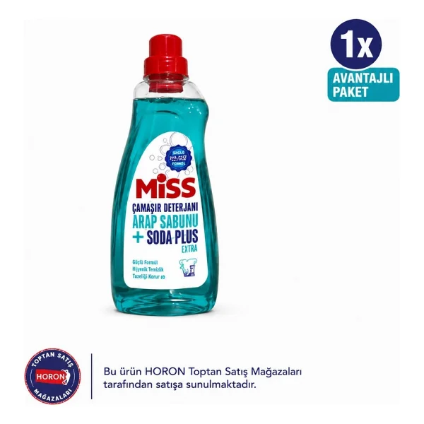 Miss Arap Sabunu Soda Plus Etkili Sıvı Deterjan 1.5 Lt - Görsel 2