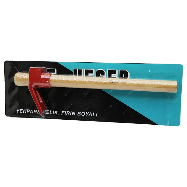 Vakumlu Kırmızı Keser Ahşap Saplı - Görsel 2