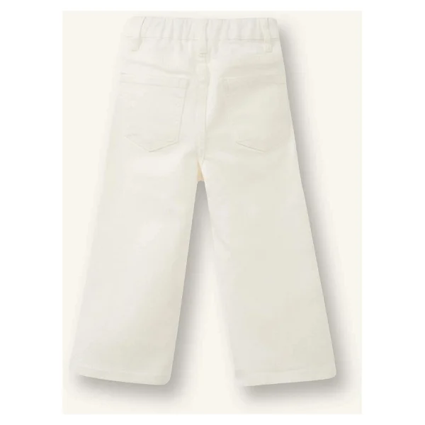 Defacto Wide Leg Fiyonk Nakışlı Gabardin Pantolon Kız Bebek G8150a526sp - Beyaz-Wt34 - 18 - 24 Ay - Görsel 3