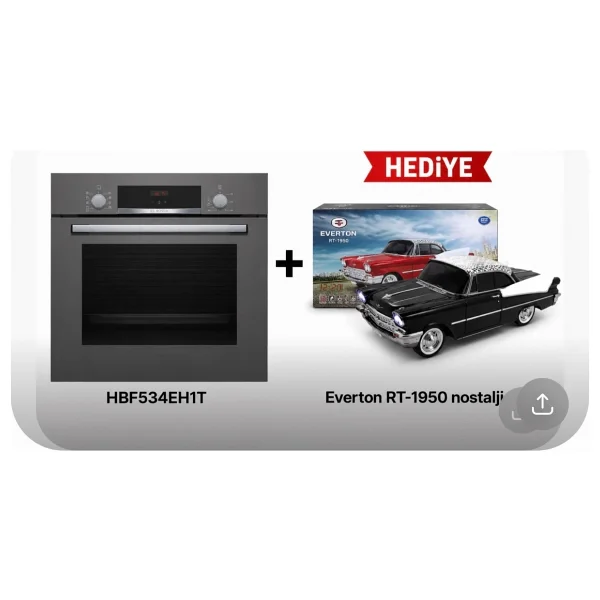 Bosch HBF534EH1T Antrasit Ankastre Fırın - Görsel 4