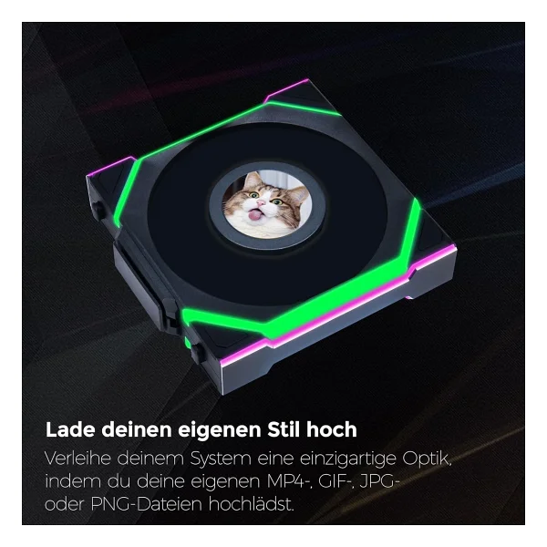 Lian Li UNI FAN SL Wireless LCD 120 Reverse G99.12RSLLCD1W1B.00 Siyah 12 cm Kasa Fanı - Görsel 8