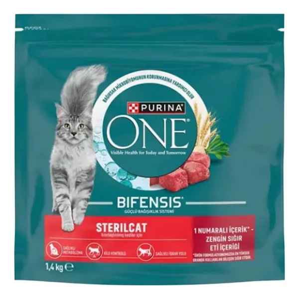 Purina One Sığır Etli 1.4 Kg Kısırlaştırılmış Yetişkin Kedi Maması - Görsel 2