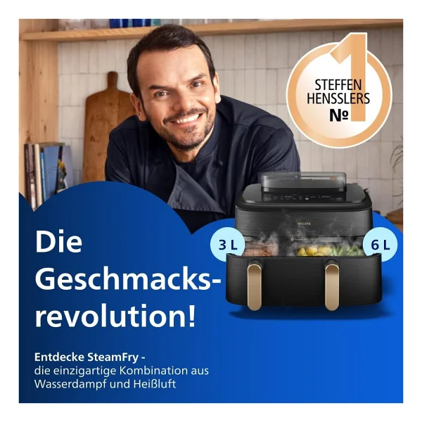 Philips Steam Airfryer 5000 Serisi Na552/00 9 Lt Yağsız Fritöz - Görsel 2