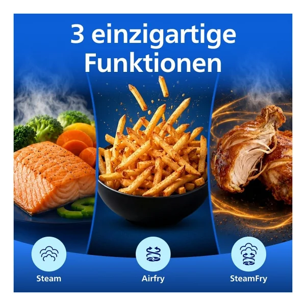 Philips Steam Airfryer 5000 Serisi Na552/00 9 Lt Yağsız Fritöz - Görsel 3