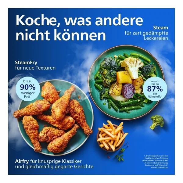 Philips Steam Airfryer 5000 Serisi Na552/00 9 Lt Yağsız Fritöz - Görsel 6