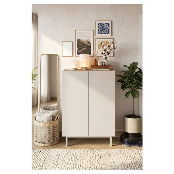 Yurudesign Sedra Ayakkabılık Çok Amaçlı Dolap Kumsal-Sepet Sd8-Cs - Bej - Görsel 5