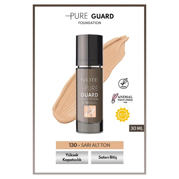 Note Pure Guard Saten Bitişli Spf 50 Pa++++ 30 Ml Likit Fondöten - Görsel 9
