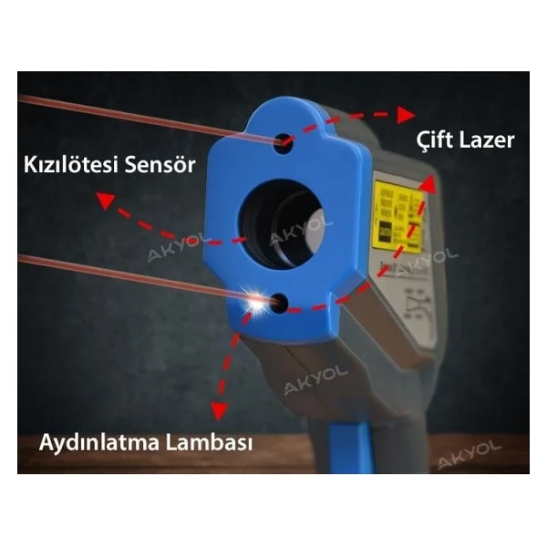 Tfa 31.1123 'st490' Çift Lazerli Uzaktan Sıcaklık Ölçer - Görsel 4