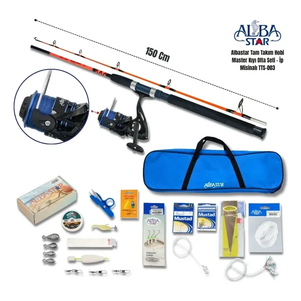 Alba Star Tts003 Tam Takım Profesyonel Tekne Olta Seti - Görsel 4