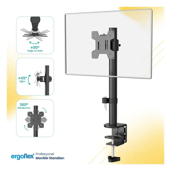 Ergoflex Ef61 13-32 İnç Tek Kollu Monitör Standı - Görsel 2